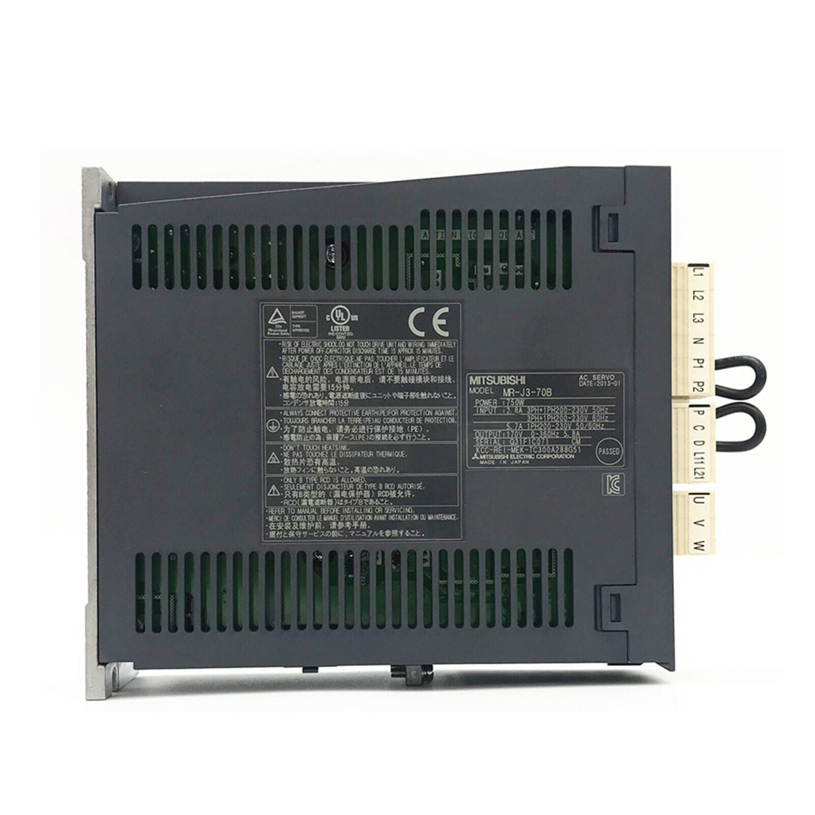 MITSUBISHI MR-J3-70B Servo Drive | High Performance servo motor with built-in drive | MITSUBISHI industrial automation solutions | MR-J3-70B servo drive for industrial applications - MITSUBISHI