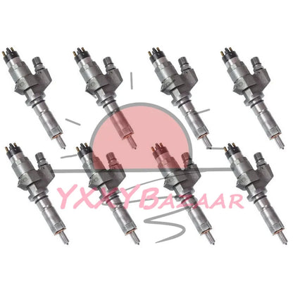 8Pcs Automotive Fuel Injectors 0445120008 for 6.6L Duramax LB7 2001-2004