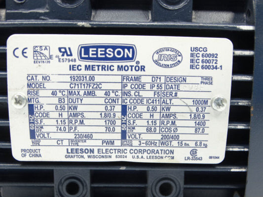 LEESON 192031.00 MOTOR - LEESON