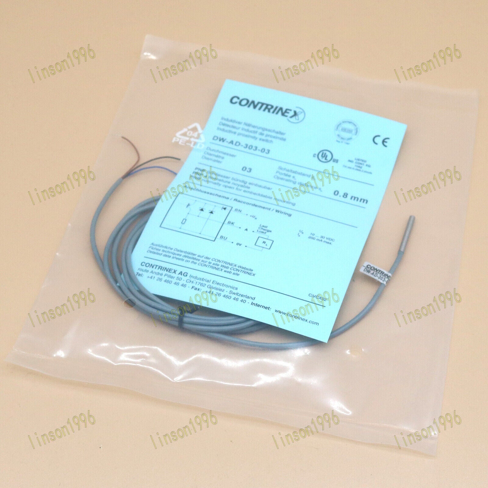 1PC Contrinex Proximity Switch DW-AD-303-03 - CONTRINEX
