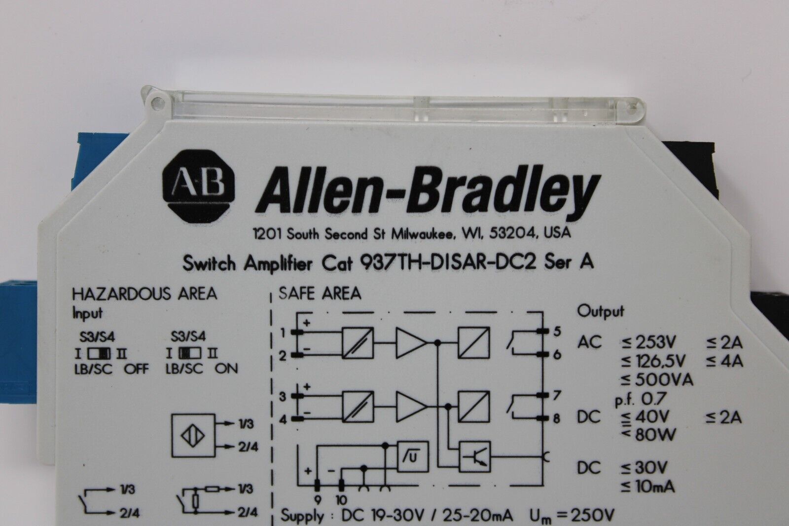 used Allen Bradley 937TH-DISAR-DC2 Switch Amplifier - ALLEN BRADLEY