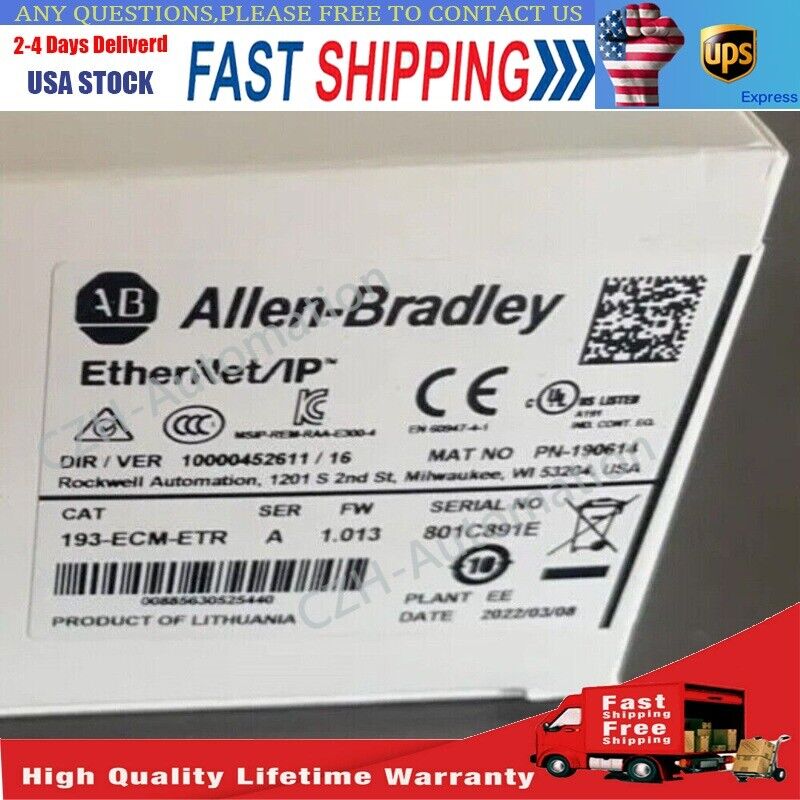 AB Allen-Bradley 193-ECM-ETR E300 EtherNet/IP Communication Module - AB ALLEN-BRADLEY