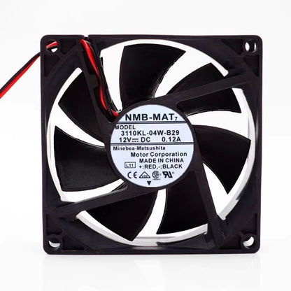 NMB 3110KL-04W-B29 8025 DC12V 0.14A 8CM 2-Wire Dual Ball Cooling Fan