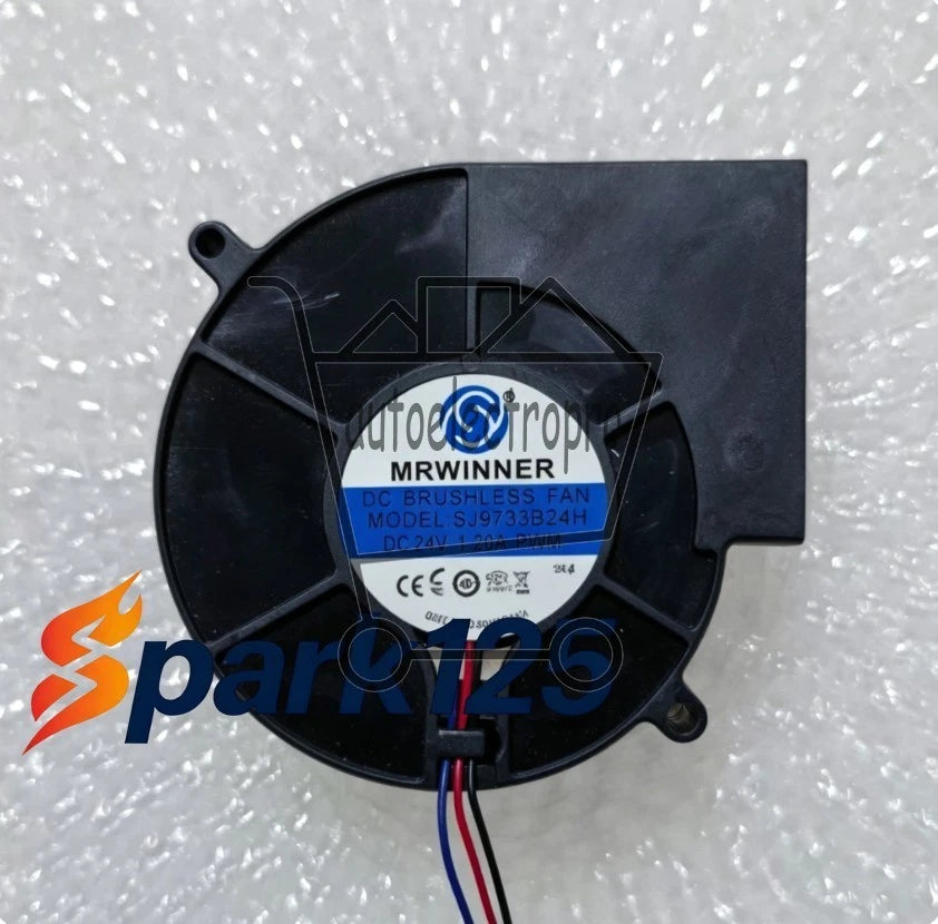 1PCS MRWINNER Turbo Blower SJ9733B24H DC24V 1.20A 9.7CM 3 wire cooling fan