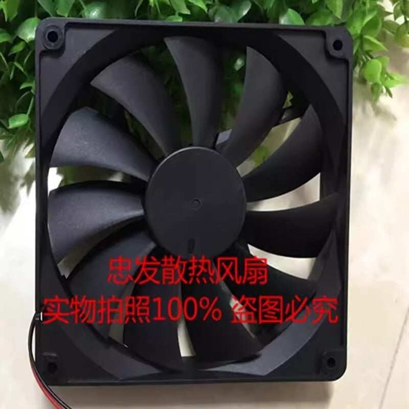1PCS ZYC-D013525C DC12V 1A 135*135*25MM 2-Wire High Airflow Cooling Fan