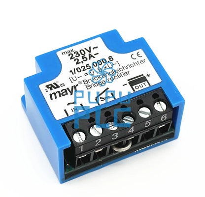 1pcs mayr 1/025.000.6 230V 2.5A Brake Rectifier Brückengleichrichter Bridge~