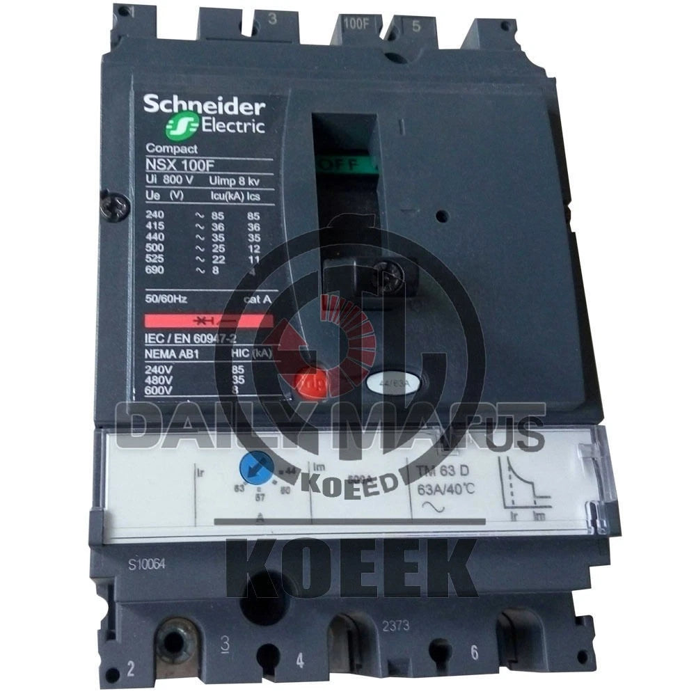 Schneider Electric LV429632 Programmable Compacy NSX Molded Case Circuit Breaker