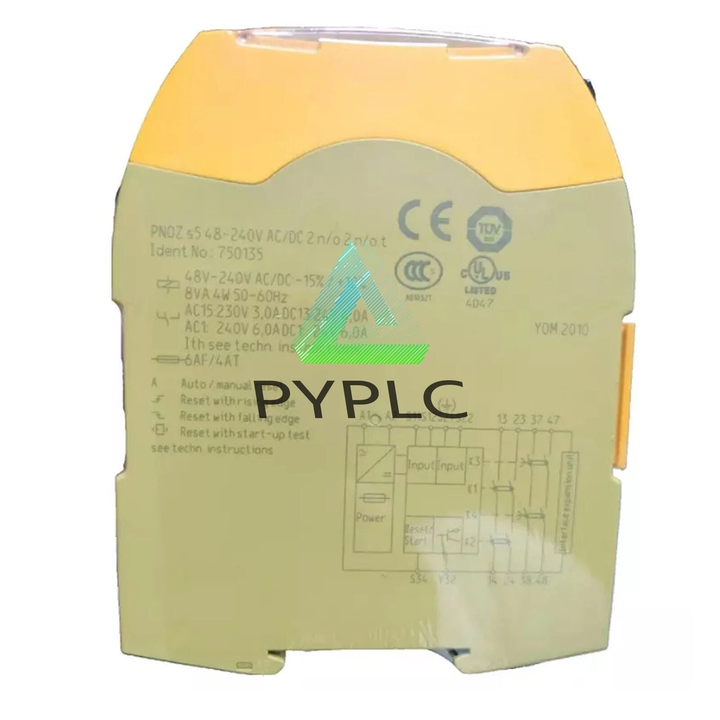 PILZ 750135 PNOZ s5 48-240V AC/DC 2n/o 2n/o t safety relay