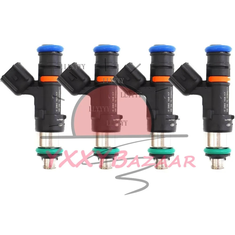 4X OEM Bosch 52lb 550cc Fuel Injectors For EV14 A4 TT Golf Jetta Passat~