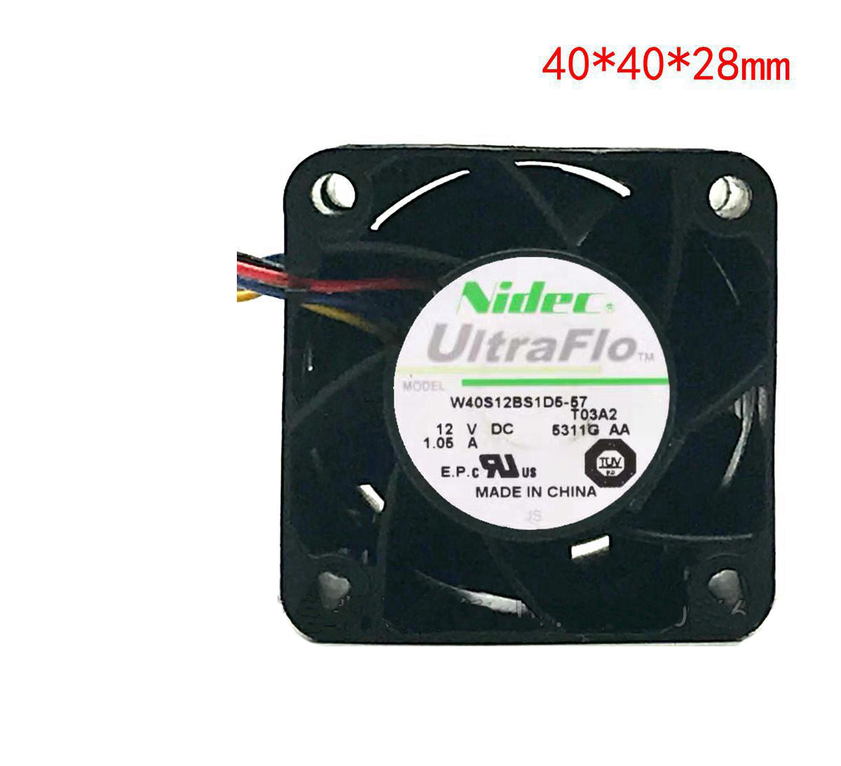 new NIDEC W40S12BS1D5-57 40*40*28MM 4028 12V 1.05A 4-wire small violent Cooling Fan