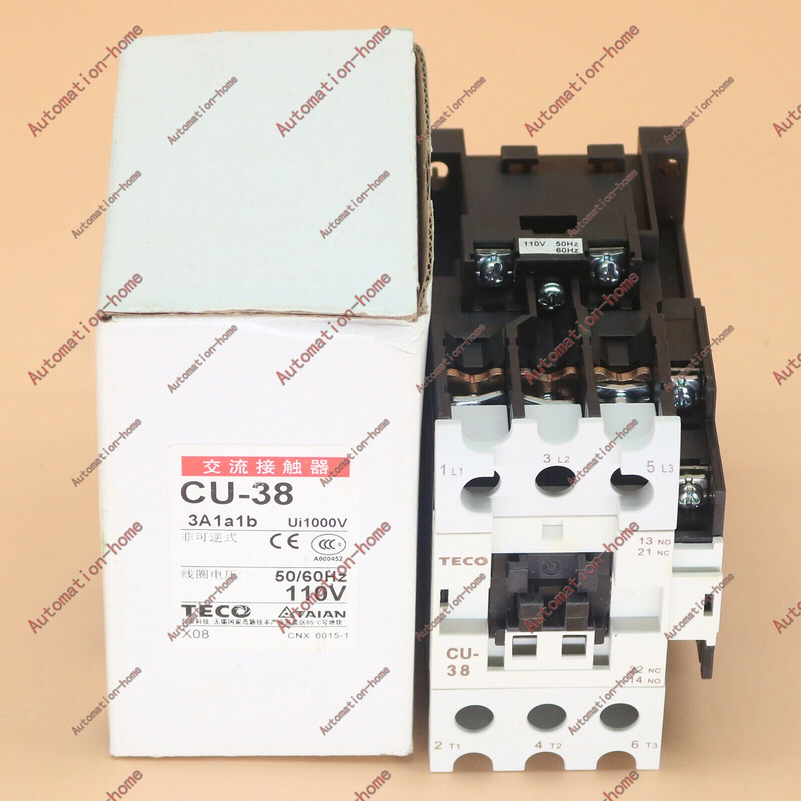 new ONE  TECO CU-38 110VAC Magnetic Contactor In TECO