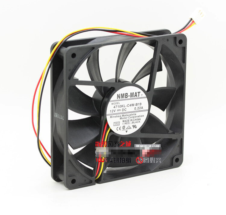 1pcs NMB 4710KL-C4W-B19 12025 12cm 12V 0.22A plasma TV fan 3pin