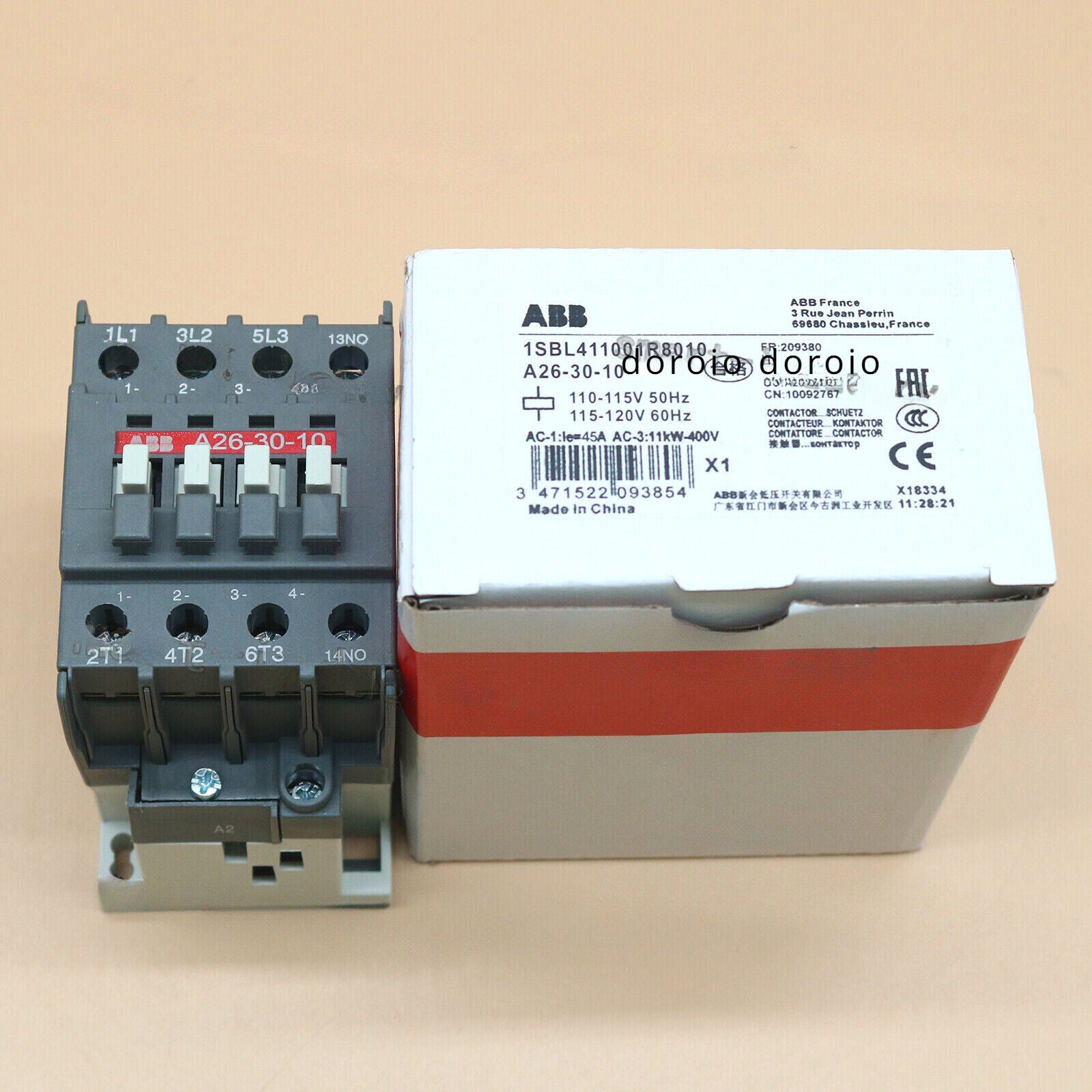 New ABB Contactor A26-30-10 110VAC in Box - ABB