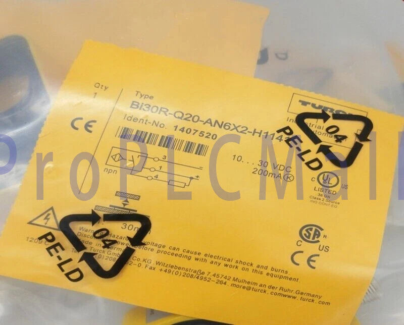 1PCS TURCK Bi30R-Q20-AN6X2-H1141 Proximity Switch Ring Sensor!