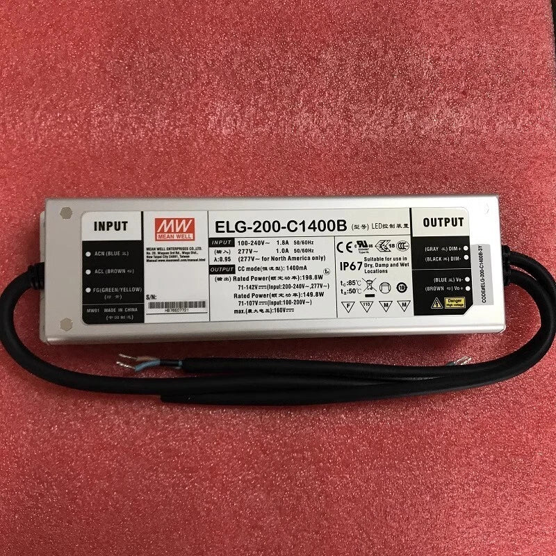 Meanwell ELG-200-C1400B Constant Current LED Switching Power Supply