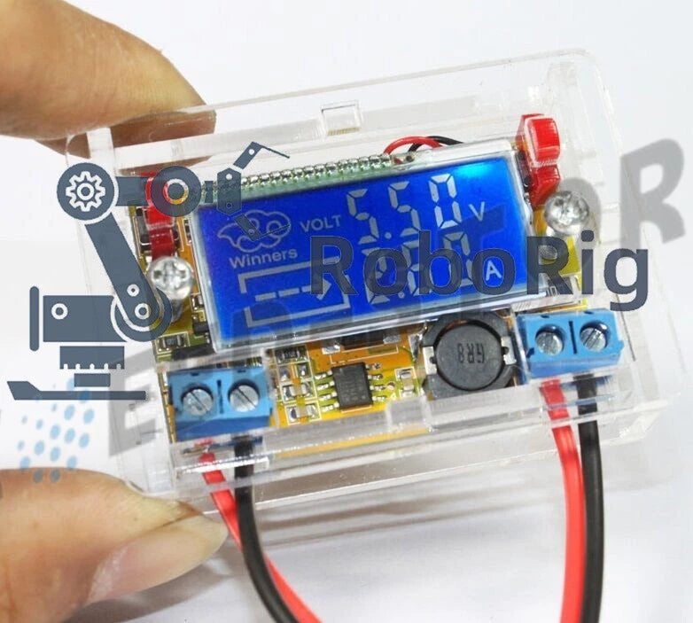 DC-DC Adjustable Step-down Power Supply Module Voltage Current LCD Display Shell