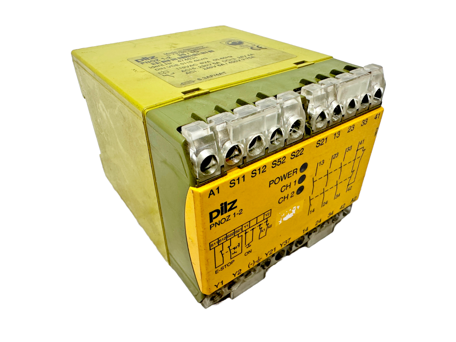 used Pilz PNOZ 1-2 3S/1O 110VAC Safety Relay 474631 - PILZ