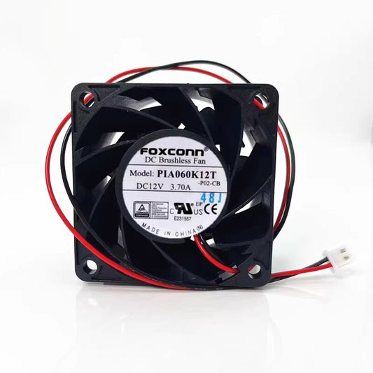 Foxconn PIA060K12T 6038 DC12V 3.7A 6CM 2-wire high airflow server cooling fan