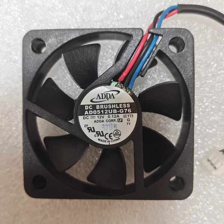 ADDA AD0512UB-G76 5010 12V 0.12A 5cm 3-wire speed measurement cooling fan