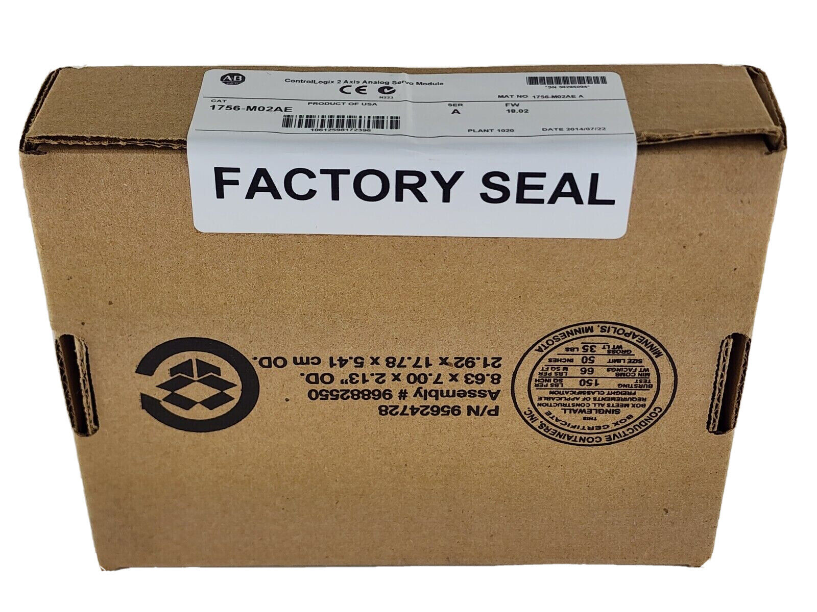 Allen-Bradley 1756-M02AE 2Axis Analog Servo Module 18.02 New - ALLEN-BRADLEY
