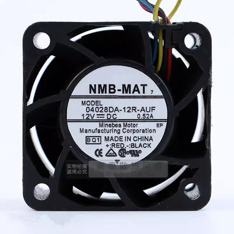 NMB 04028DA-12R-AUF 4028 DC12V 0.52A 4CM 4-Wire Speed Control Cooling Fan