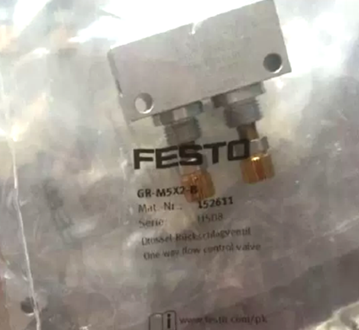 new FESTO GR-M5X2-B 152611 1-way Throttle Valve - FESTO