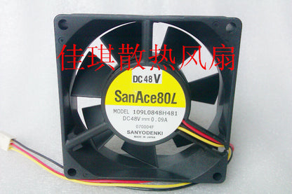 1pcs Sanyo 109L0848H481 8025 48V 0.09A cooling fan