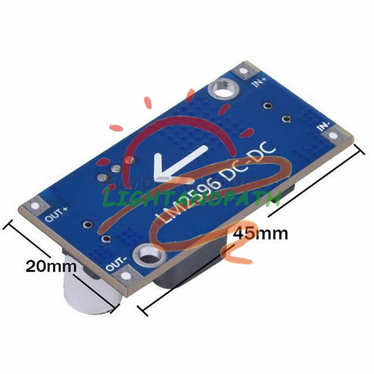 LM2596 DC-DC DC Adjustable Buck Power Supply Module Board 3A 12/24V to 12/5/3.3v