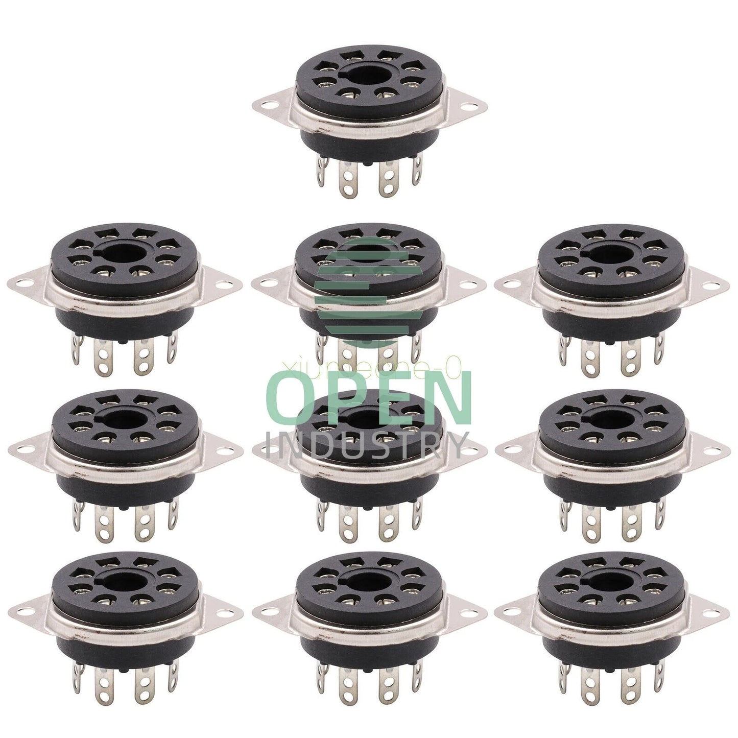 5PCS 8pin Bakelite Octal Valve Tube Socket For EL34 6V6 6L6 KT88 Chassis Mount M