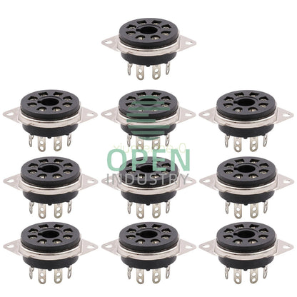 5PCS 8pin Bakelite Octal Valve Tube Socket For EL34 6V6 6L6 KT88 Chassis Mount M