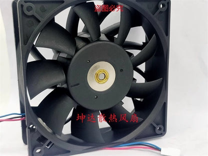 Delta FFB1248SHE-F00 12038 DC48V 0.75A 12CM 3-Pin Dual Ball Ball Velocity Fan