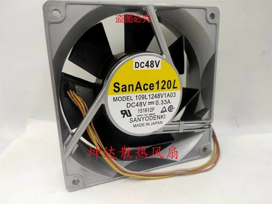 Sanyo 109L1248V1A03 12038 DC48V 0.33A 12CM Server Cooling Fan