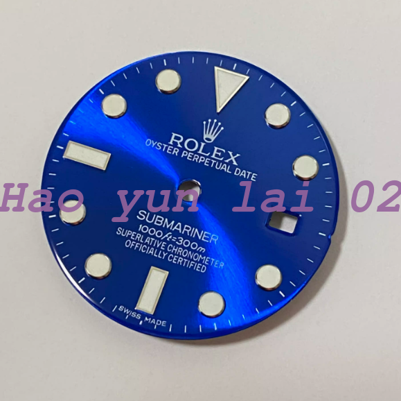 1PC 3135mm Watch black green water ghost dial for 2836 2824 3135 movement