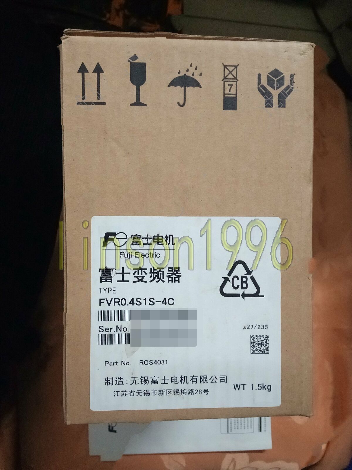 FVR0.4S1S-4C Inverter 0.4KW 3P 380V 50/60Hz - FUJI ELECTRIC