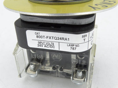 Allen Bradley 800T-FXTQ24RA1 Push Button Controller 24VAC - ALLEN BRADLEY