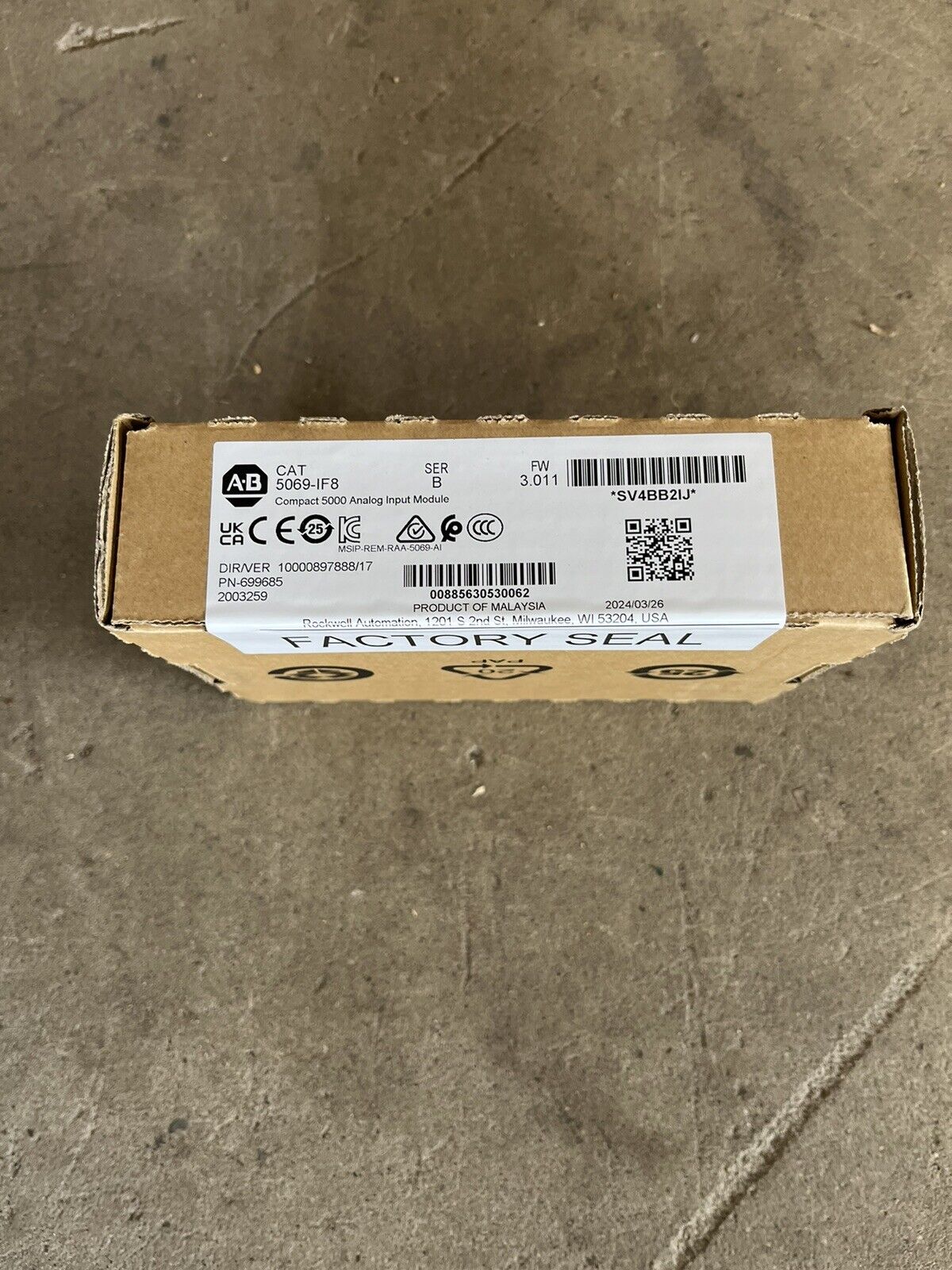 new  2024 Allen Bradley 5069-IF8 Factory Sealed Series B, FW 3.011