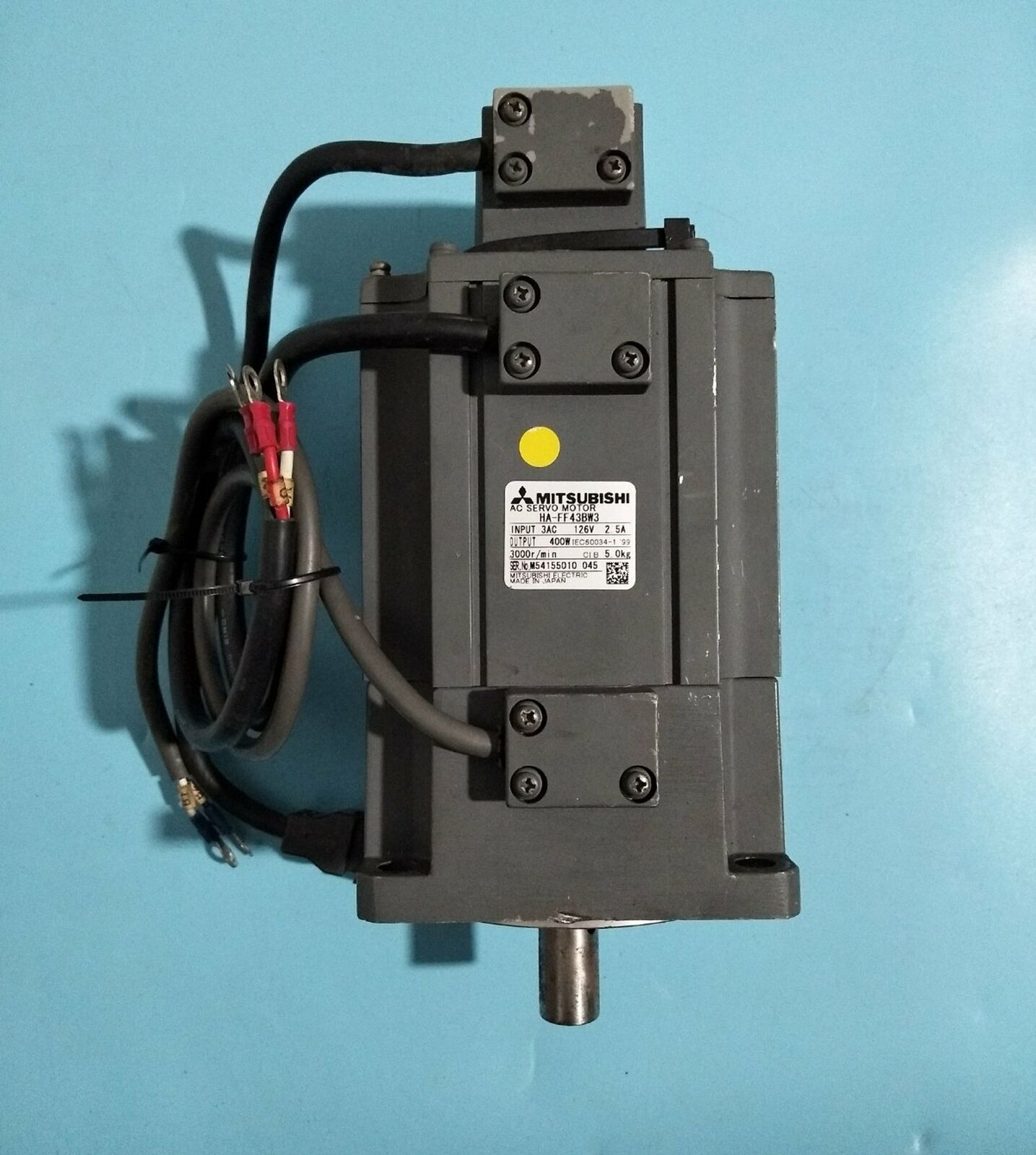 Used ONE Mitsubishi servo motor HA-FF43BW3 (400W), In Good Condition - MITSUBISHI