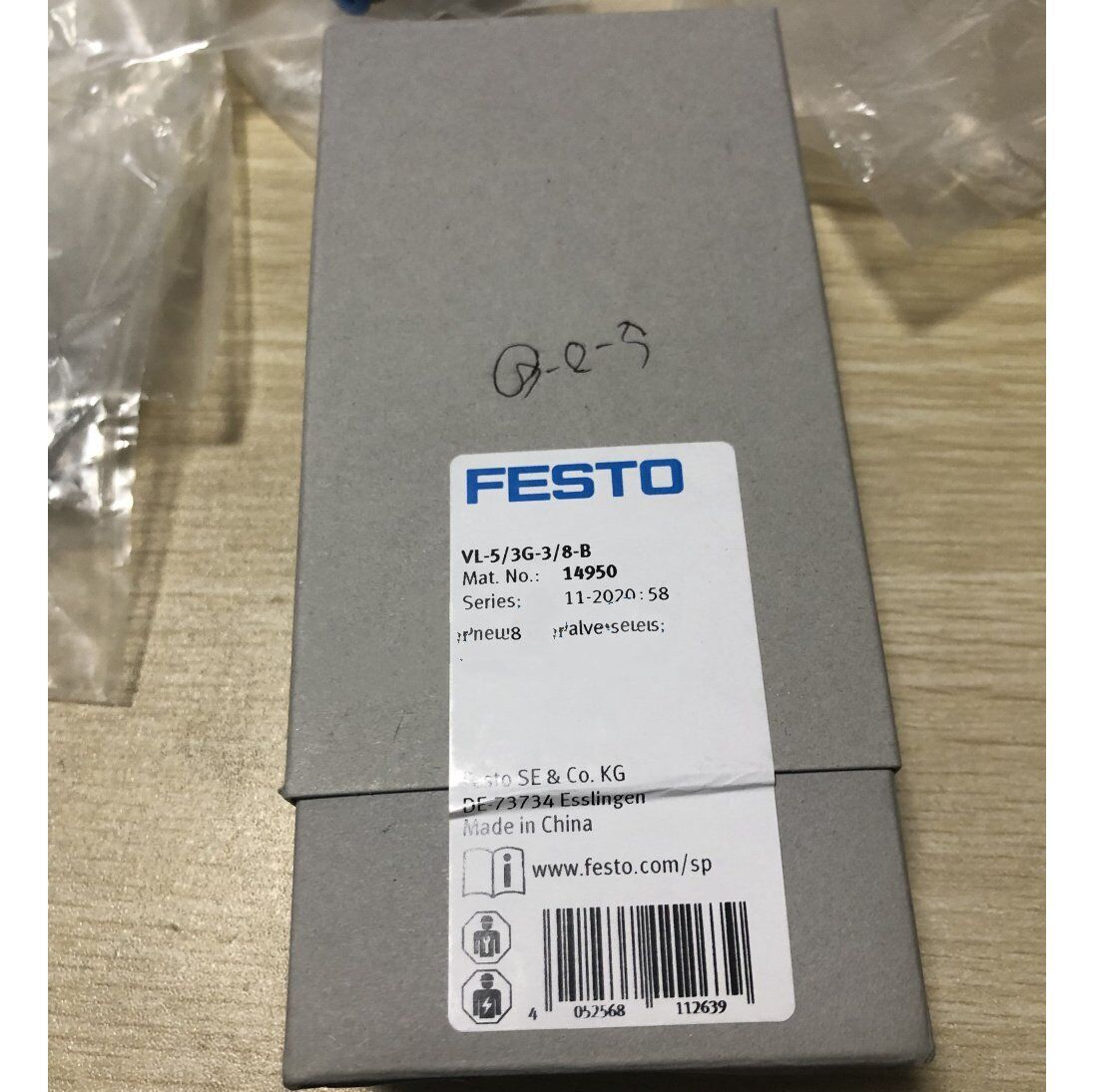 1PC For FESTO VL-5/3G-3/8-B Solenoid Valve ONE YEAR WARRANTY BEST VALUE - FESTO