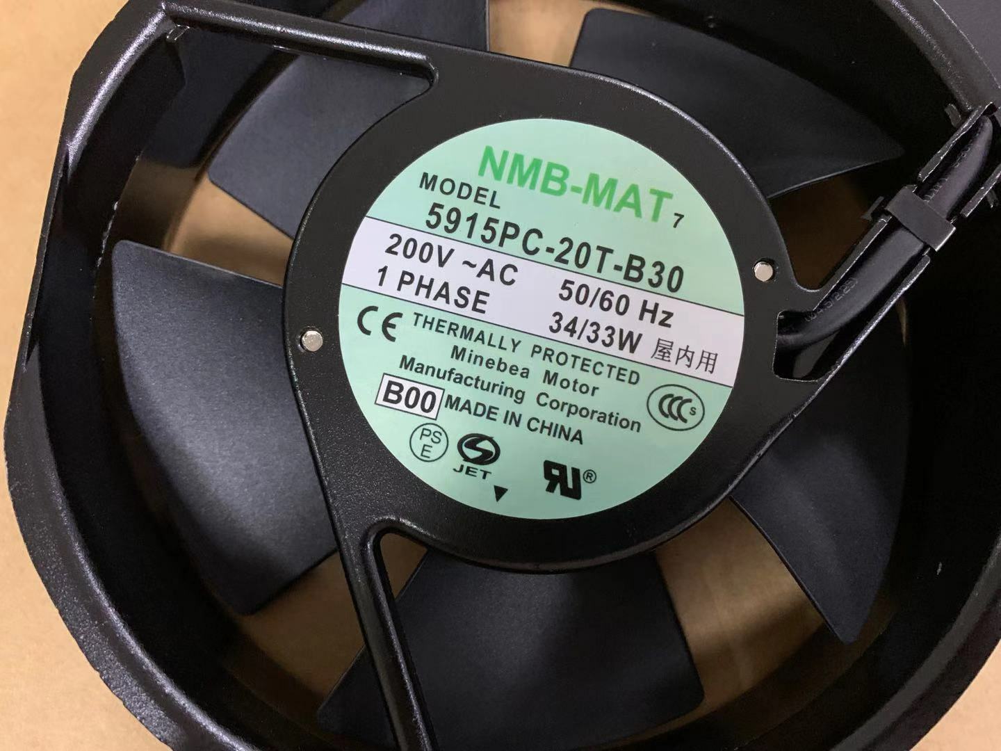 new NMB 5915PC-20T-B30 200V 172*150*38 aluminum frame AC fan