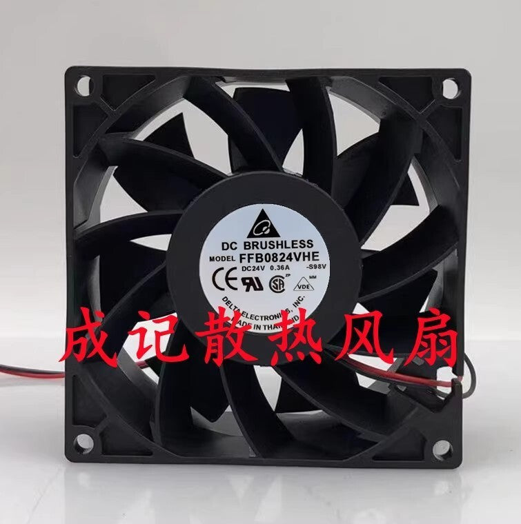 Delta FFB0824VHE 8038 DC24V 0.36A 8CM 3-Wire Large Airflow Inverter Cooling Fan