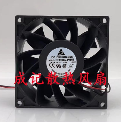 Delta FFB0824VHE 8038 DC24V 0.36A 8CM 3-Wire Large Airflow Inverter Cooling Fan