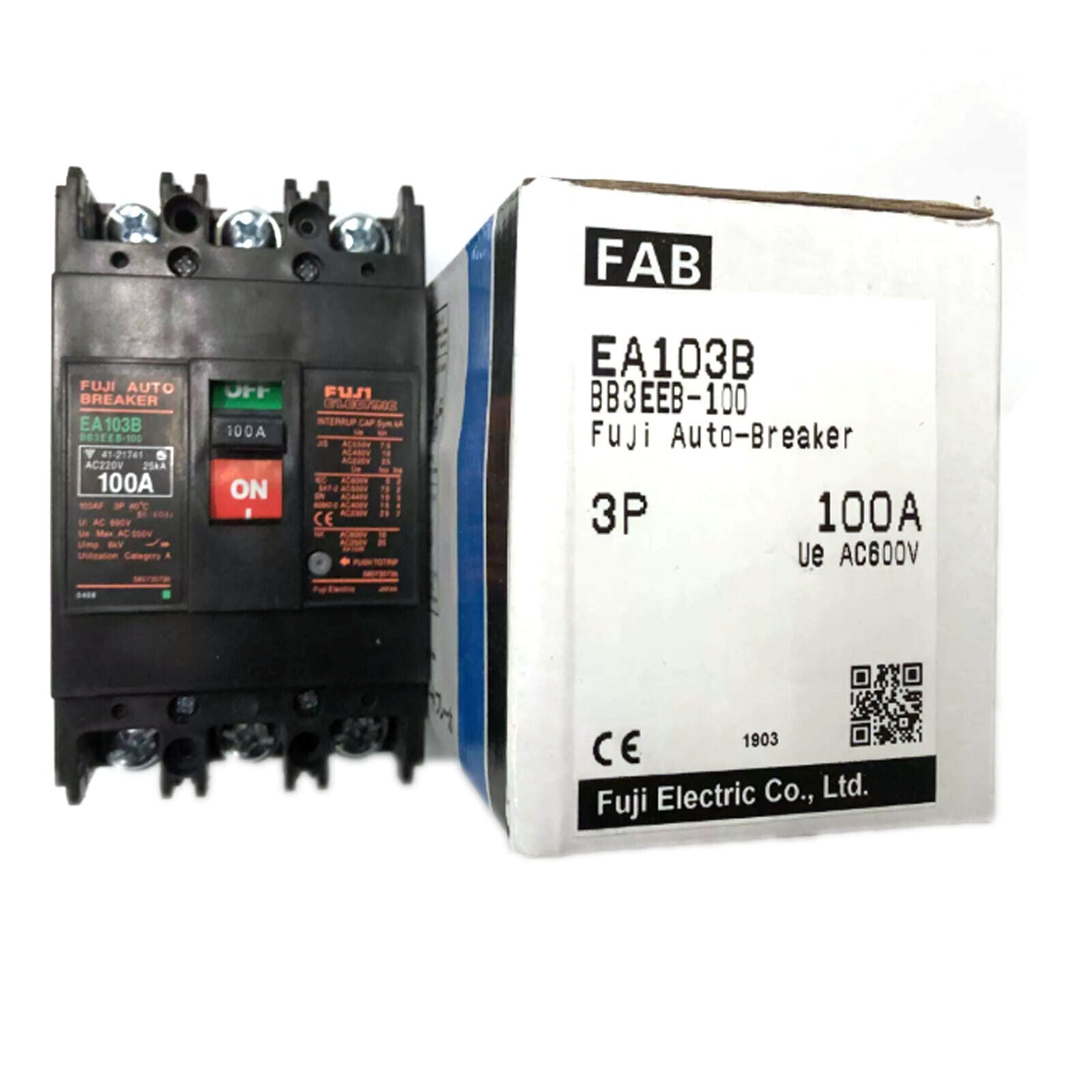 New Fuji EA103B: 100A 3-Phase Circuit Breaker - FUJI