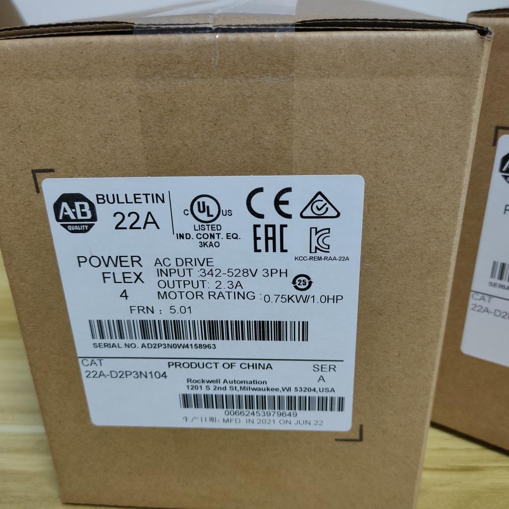 Allen-Bradley 22A-D2P3N104 Powerflex 4 AC Drive 1HP - ALLEN-BRADLEY