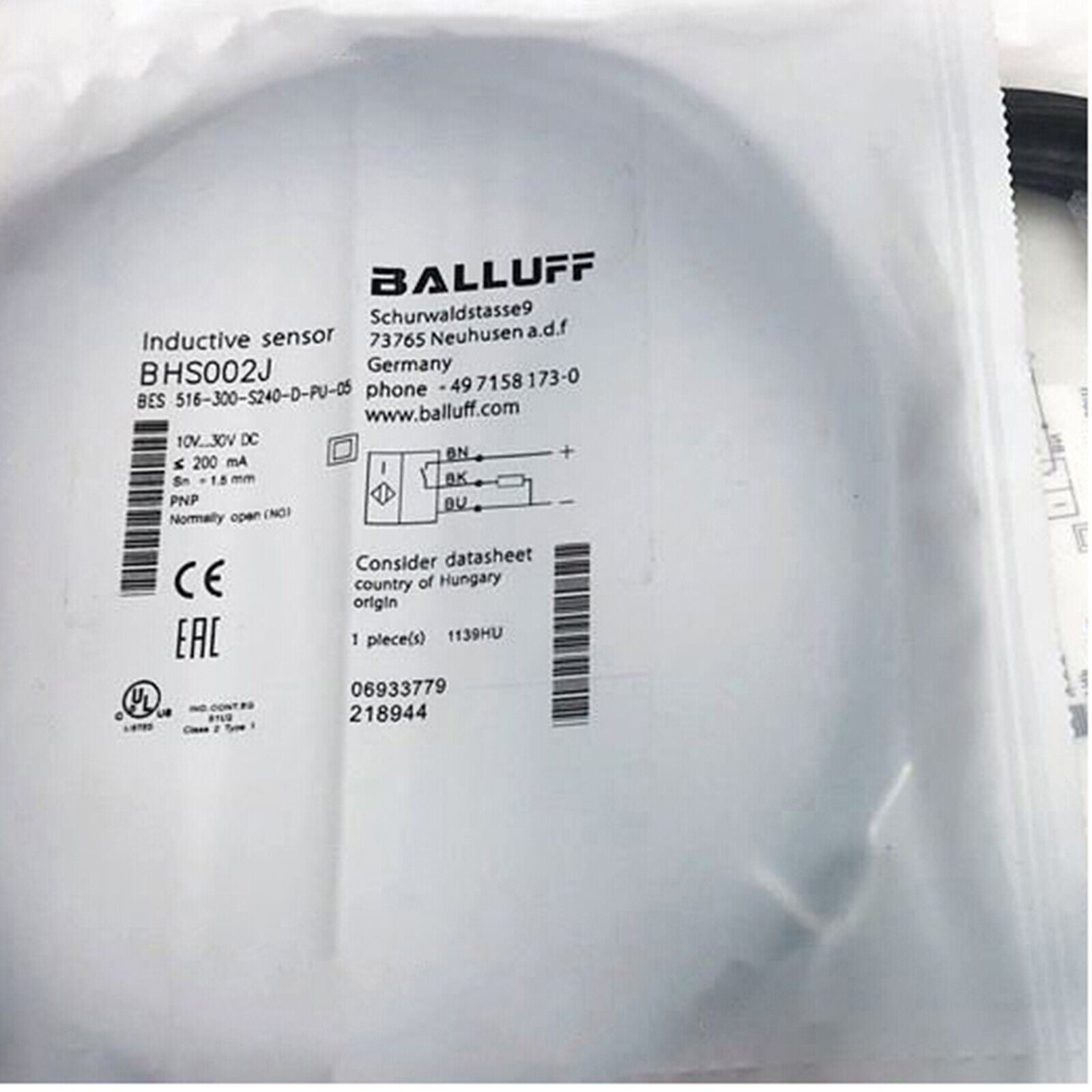 Balluff 516-300 Proximity sensor, Fast 1PC - BALLUFF