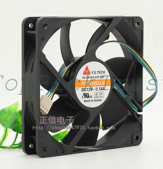 for Y.S.TECH FD121225LB Double ball inverter fan DC12V 0.18A 120*120*25mm 4pin