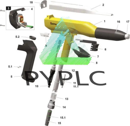 1001340 Powder Hose Connection For 03 Manual Powder Gun