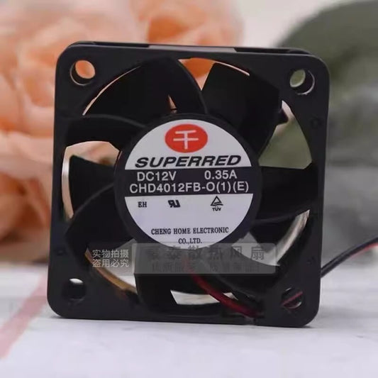 SUPERRED CHD4012FB-O 4028 DC12V 0.35A 4CM 2-Wire Silent Cooling Fan