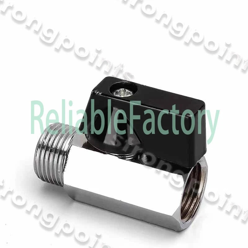 DZ1322 1/4" Bsp Ball Valve Chrome Brass Tap Male to Female Air Compressor Hose