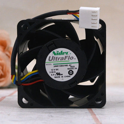 1pcs NIDEC V60E12BS1M3-07 12V 2.39A 6038 6 cm motherboard violence fan 4pin