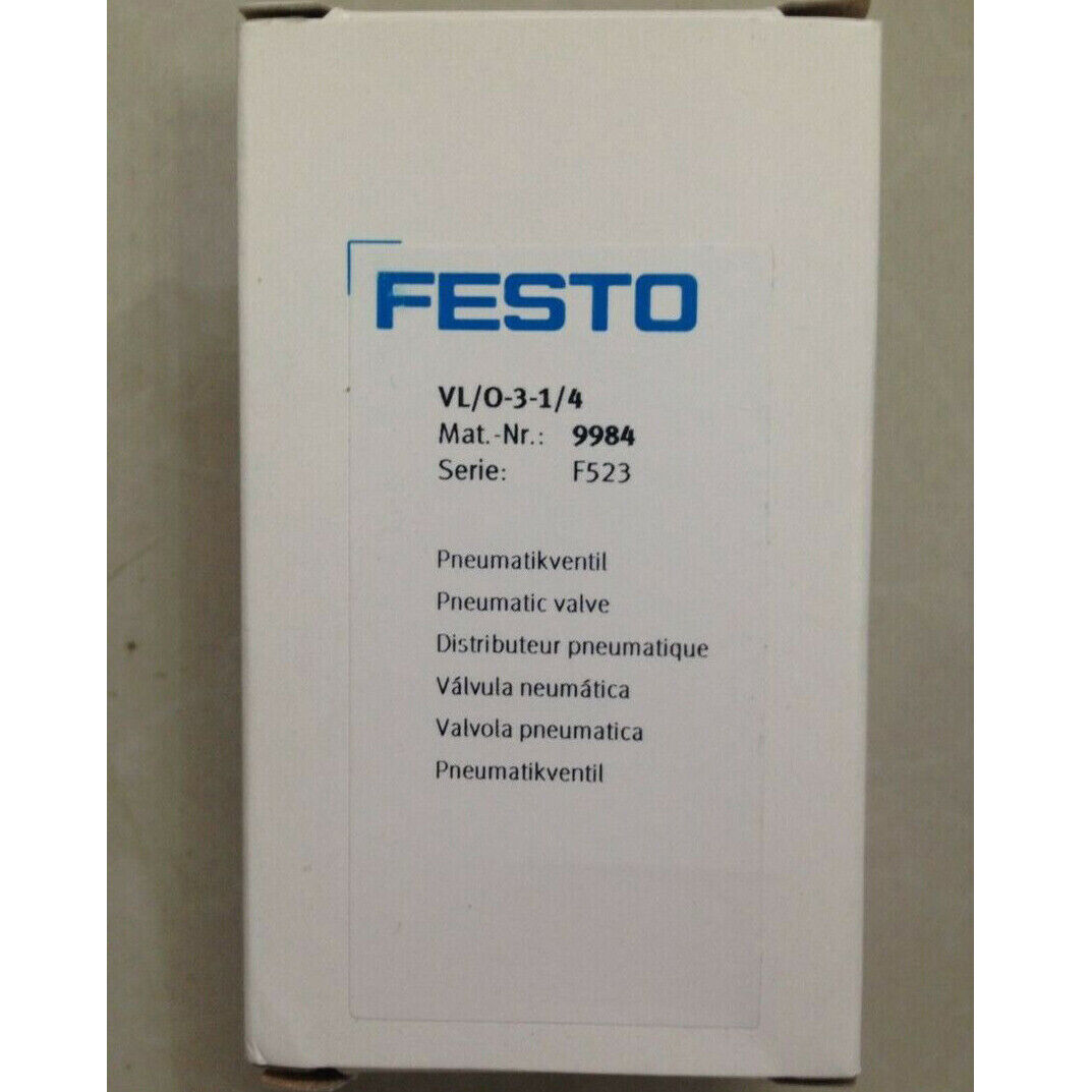 new ONE  FESTO VL/O-3-1/4 9984 Air control valve ONE Year FESTO